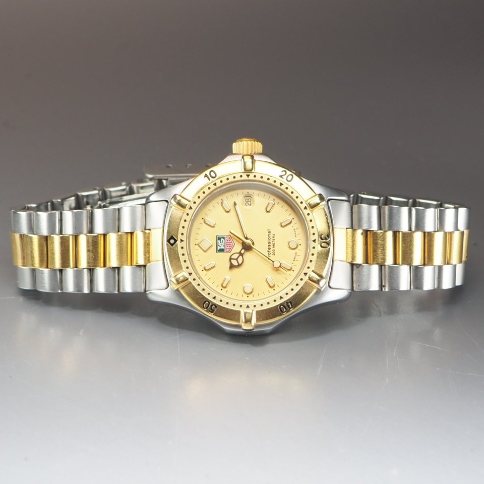 TAGHEUER TAG Heuer 964.008R Professional 200m GP SS QZ rotation bezel original box guarantee lady's wristwatch [23927]