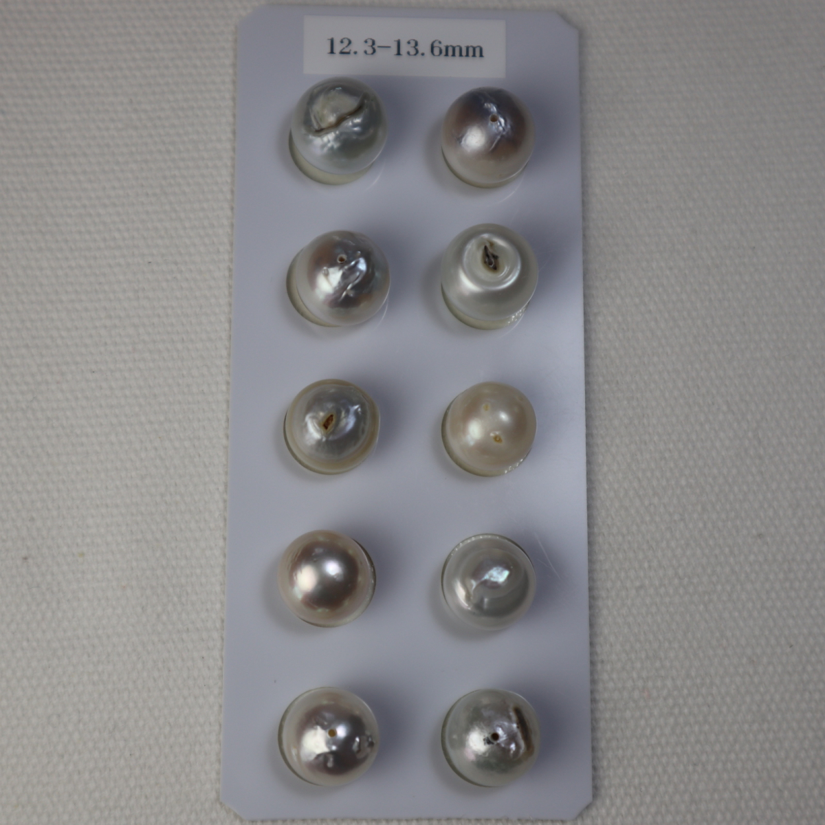 [1 jpy selling out ] White Butterfly pearl loose 12.3-13.6mm. summarize 10 piece set 604162