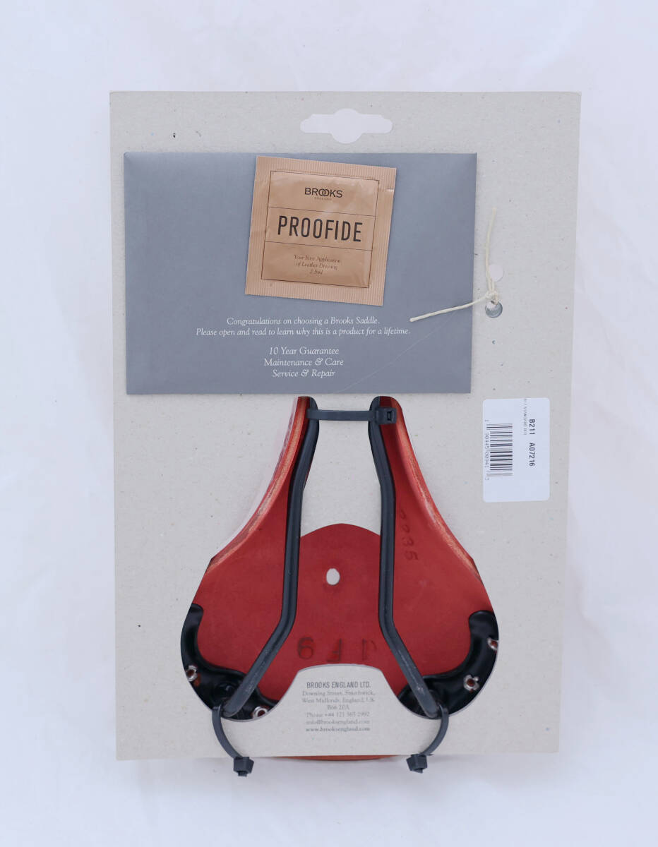 BROOKS 限定カラー RED B17レザーサドルとレザーグリップ 新品 BROOKS 限定カラー RED B17レザーサドルとレザーグリップ 新品