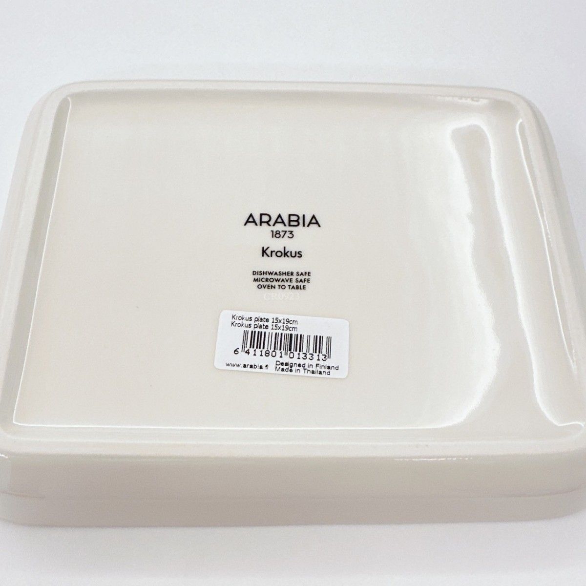 新品 アラビア クロッカス グリーン スクエア プレート ARABIA 角皿北欧雑貨 北欧食器