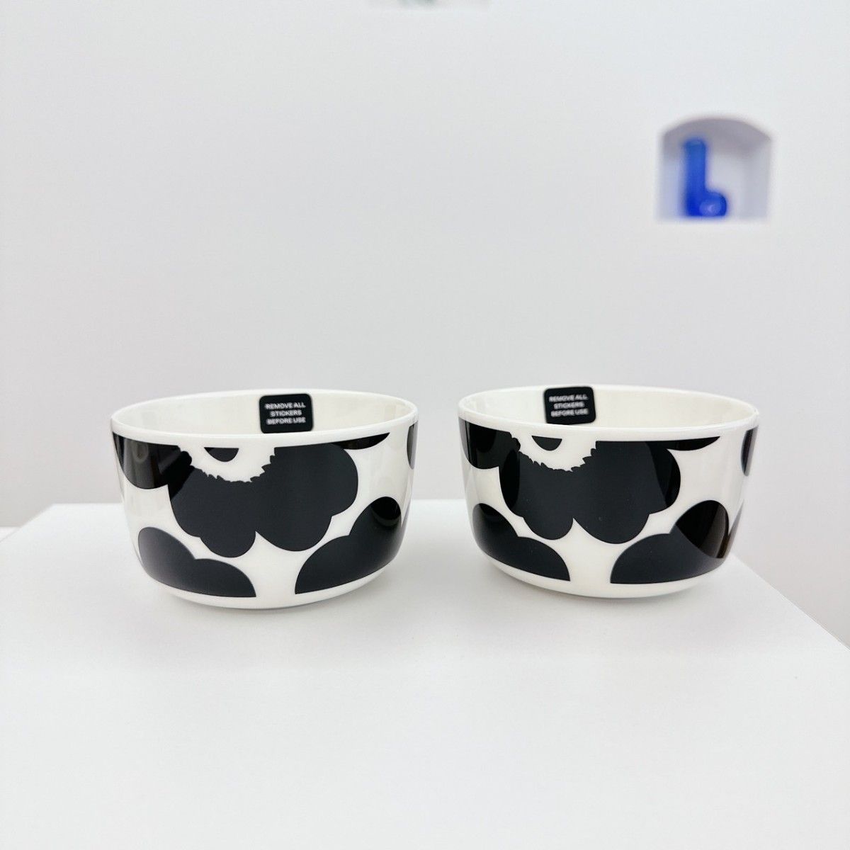 新品未使用 マリメッコ ウニッコ ボウル marimekko ブラック ペア 北欧 食器 サラダボウル