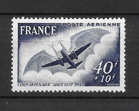 フランス 1948年 ★航空切手★アデールの飛行機の画像1