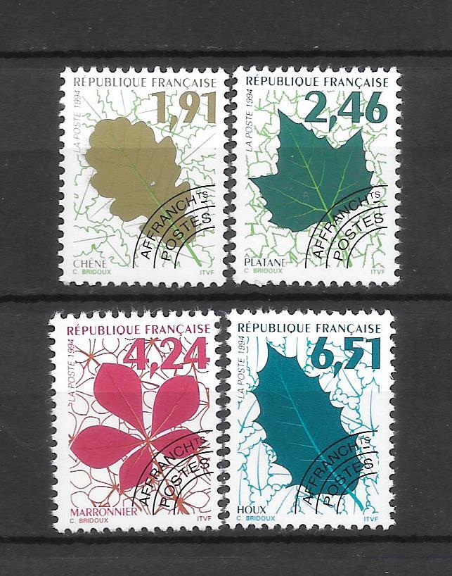 フランス1994年★プリキャンセル切手 ★樹木の葉シリーズ　1次　_画像1