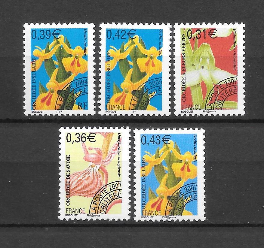  France 2004-07 year *pli cancel stamp * flower series 