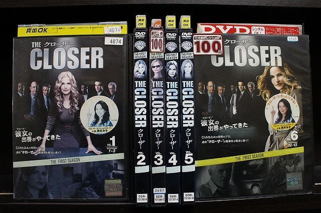 DVD THE CLOSER クローザー ファーストシーズン 全6巻 ※ケース無し発送 レンタル落ち Z2A363の画像1