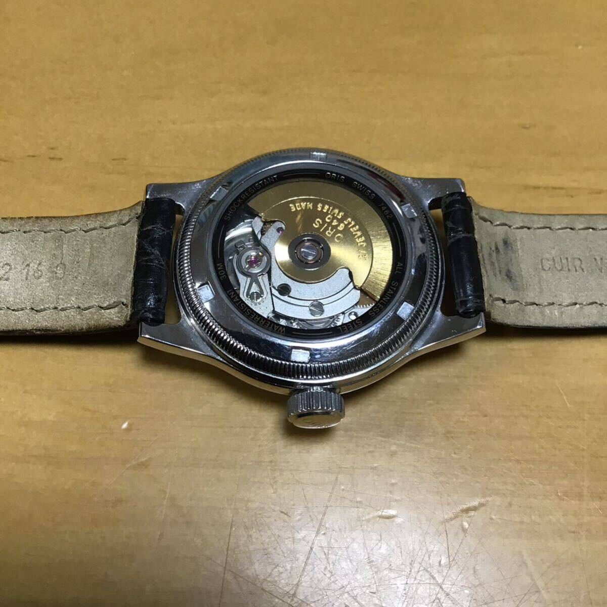 ORIS オリス AUTOMATIC 27 JEWELS ポインターデイト 自動巻き 腕時計 訳あり品の画像8