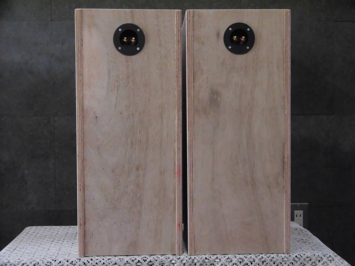 *146... ending * hand made back load horn BOX* final product pair : wood grain. beautiful 15.. board using.. speaker connection terminal attaching!