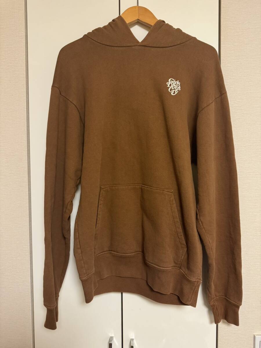 Girs Don't Cry Hoody Brown S ガールズドントクライ フーディー パーカー ブラウン Verdy P198_画像2