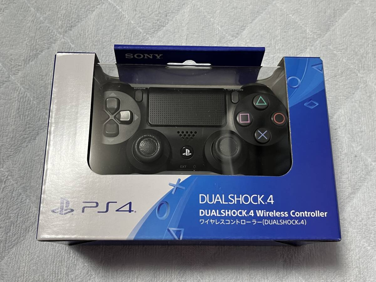 ジャンク PS4 純正コントローラ DUALSHOCK4 ジェットブラック デュアルショック4の画像1