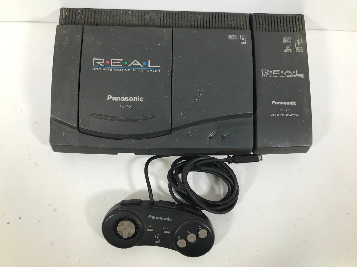 Panasonic パナソニック 3DO INTERACTIVE MULTIPLAYER 3DO REAL FZ-10 ビデオCDアダプター FZ-FV10 本体 コントローラー ジャンクの画像1