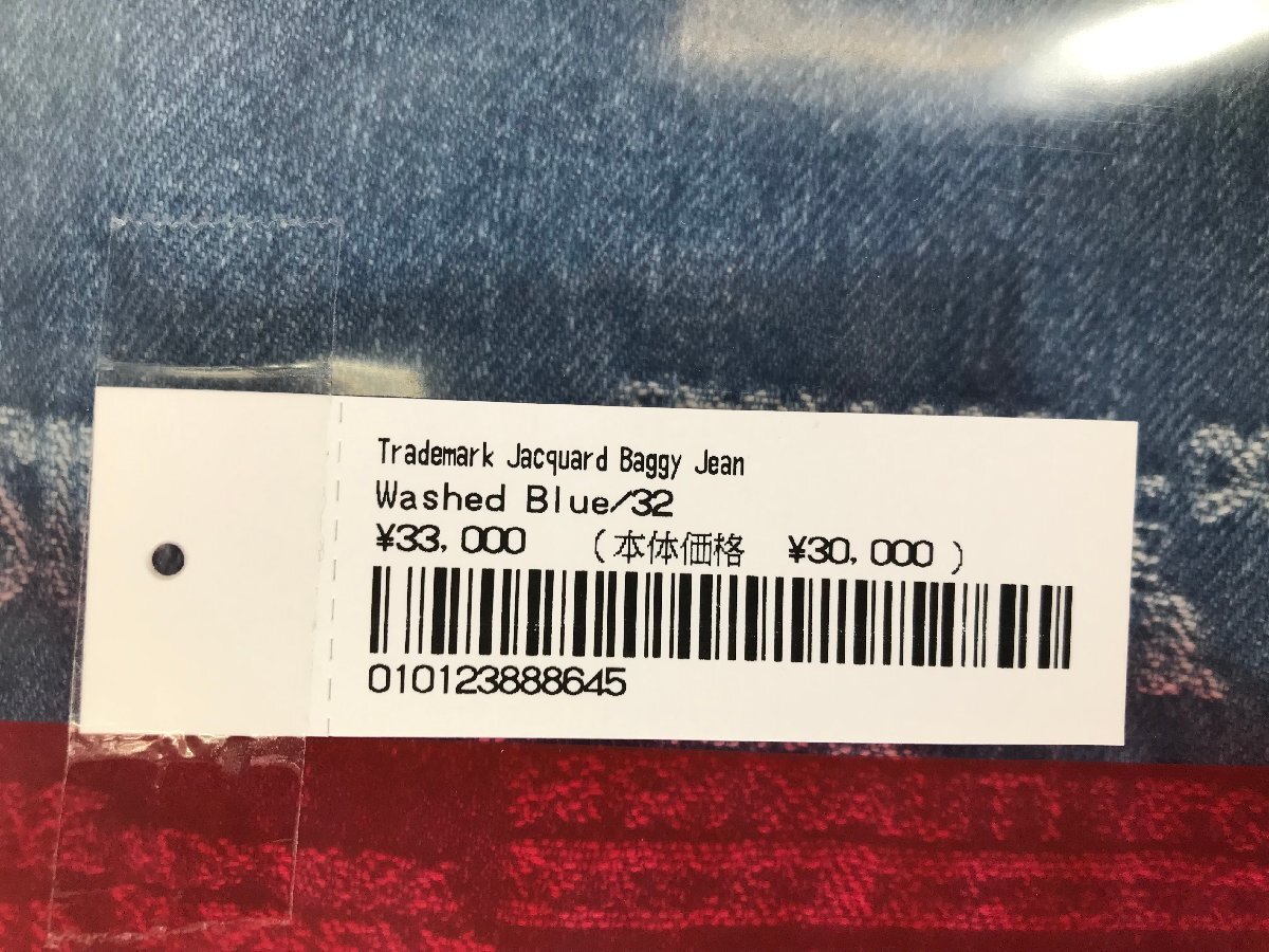Supreme シュプリーム Trademark Jacquard Baggy jean デニムパンツ ジーンズ バギーパンツ Washed Blue サイズ 32 未使用の画像9