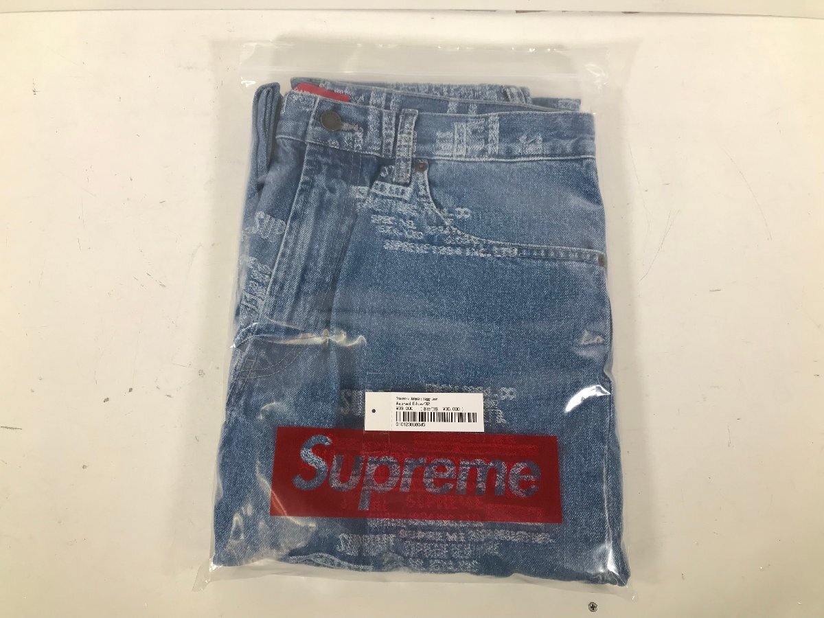 Supreme シュプリーム Trademark Jacquard Baggy jean デニムパンツ ジーンズ バギーパンツ Washed Blue サイズ 32 未使用の画像1