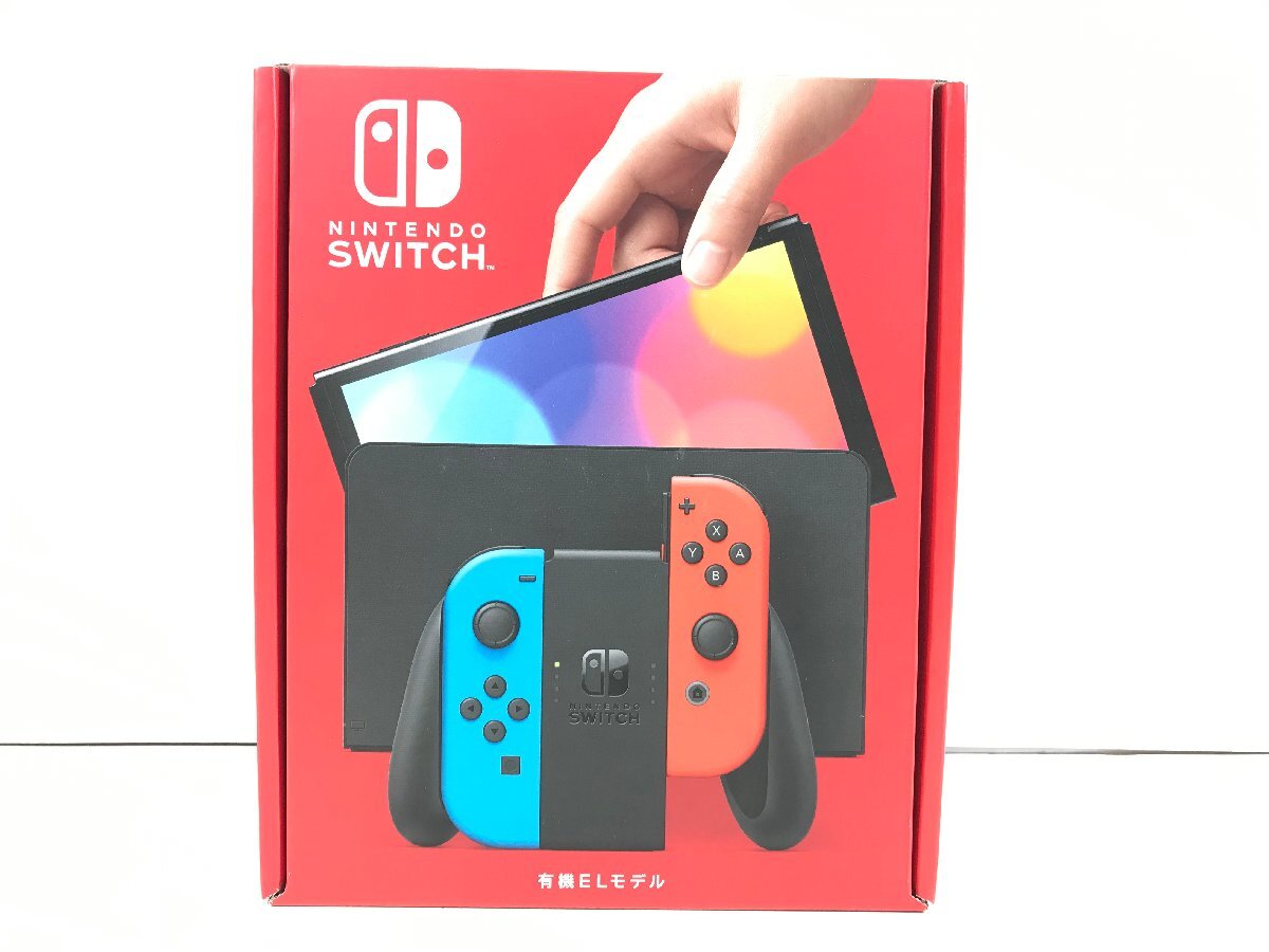  nintendo Nintendo Switch Nintendo switch Joy-Con neon blue neon red body have machine EL model new model unused 5