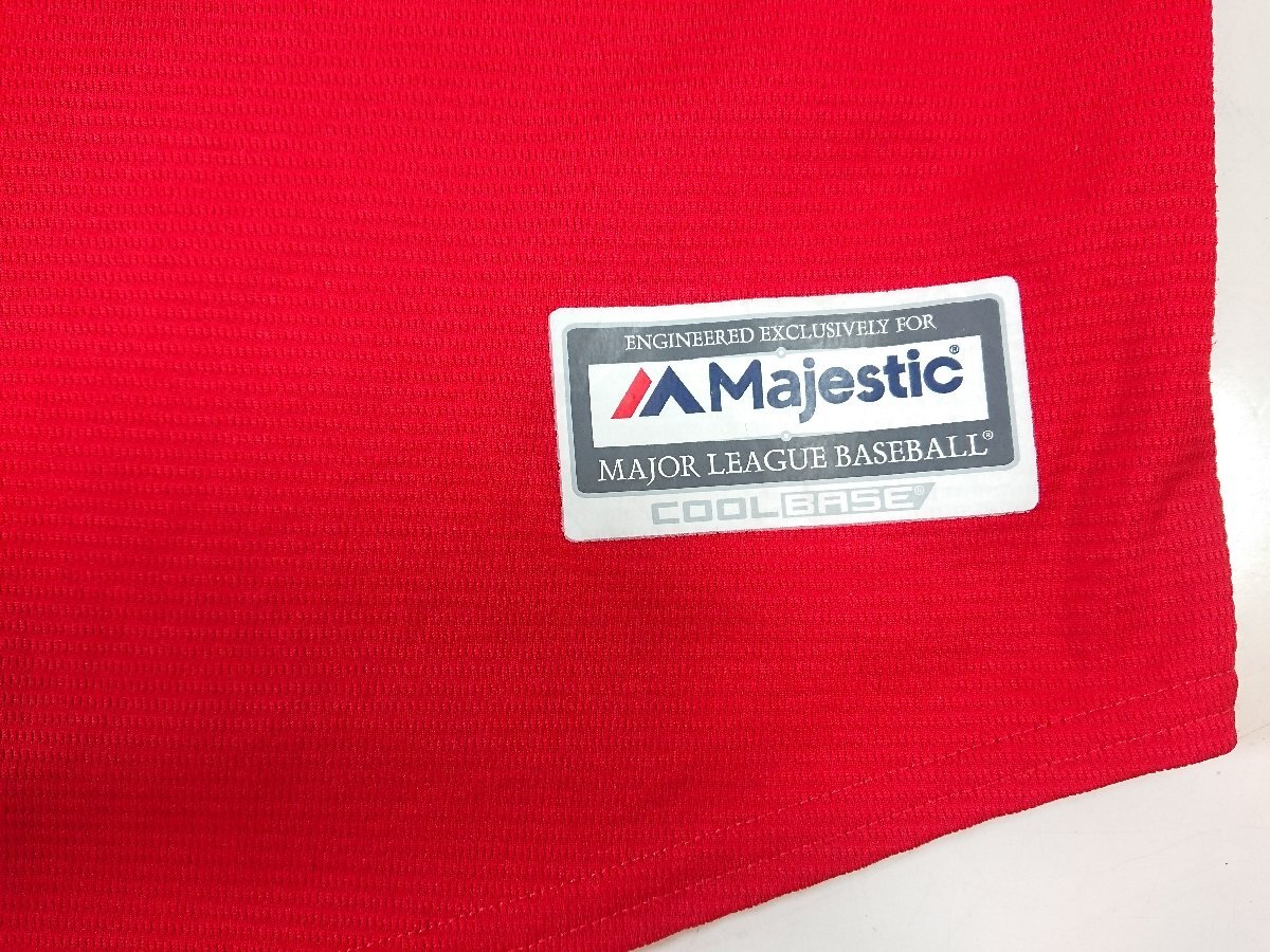 majestic WASHINGTON NATIONALS ワシントンナショナルズ #34 HARPER サイズXL ゲームシャツ ベースボール USA製 スポーツ ユーズド_画像5