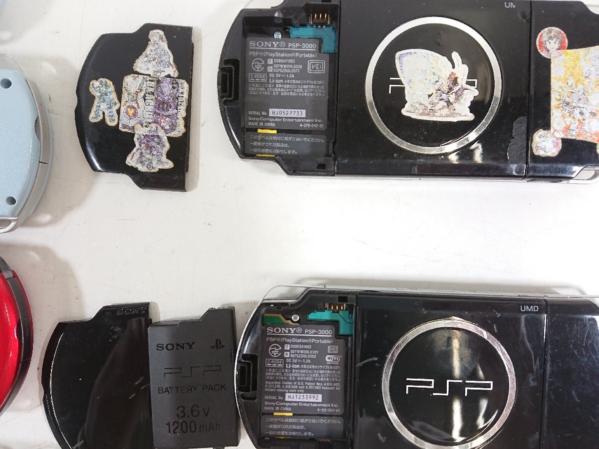 SONY ソニー PSP プレイステーションポータブル PSP1000 PSP2000 PSP3000 ブルー ブラック レッド バッテリーパック まとめ ジャンクの画像6