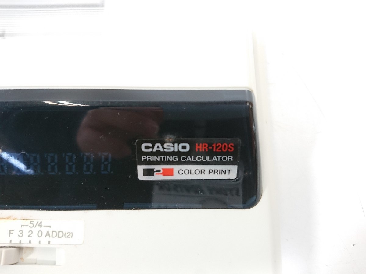 CASIO Casio display control attaching electronic record count machine HR-120S electrification has confirmed electron count machine count machine calculator printer calculator office work supplies office supplies Junk 