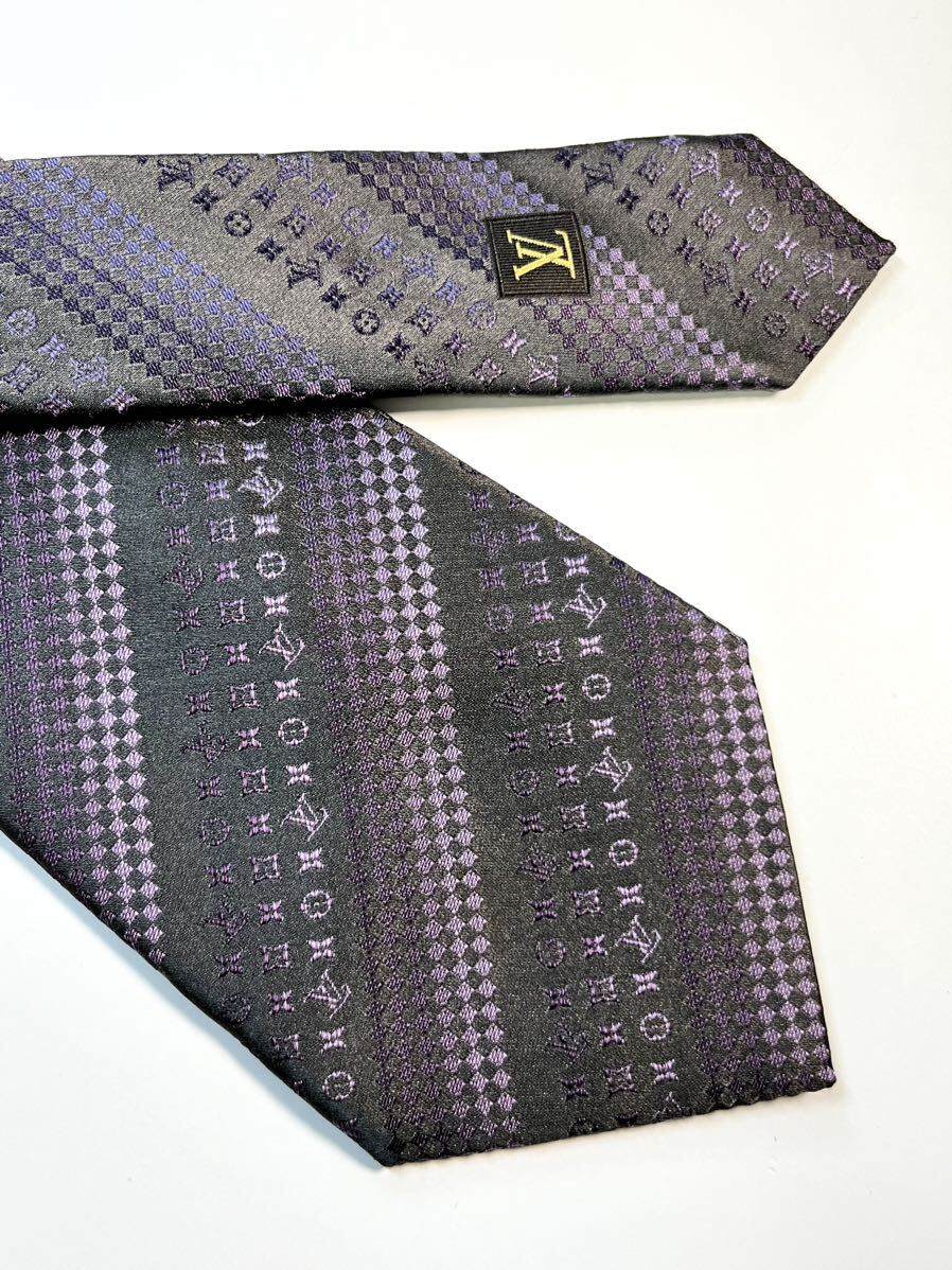  превосходный товар LOUIS VUITTON Louis Vuitton галстук монограмма микро Damier 