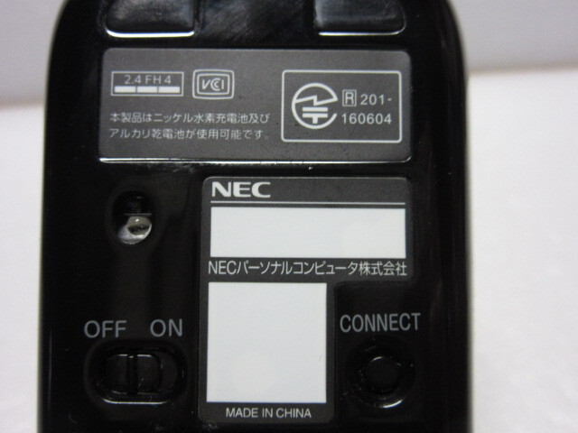 【ジャンク品扱い】ＮＥＣ Bluetoothワイヤレスマウス ブラック黒　本体のみ(レシーバーなし)_画像4