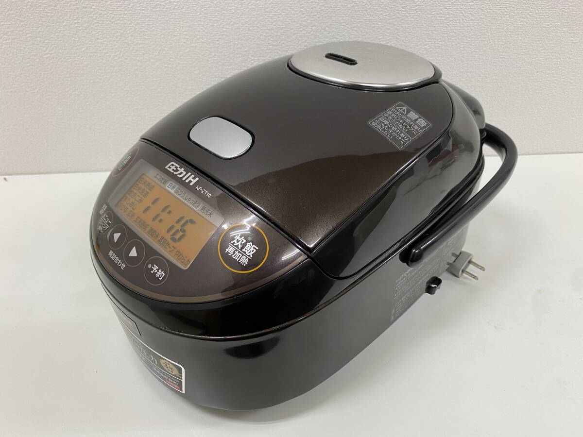 【A036】ジャンク品　ZOJIRUSHI　象印　NP-ZT10　1.0L　5.5合　2019年製　TPダークブラウン　通電確認済_画像2