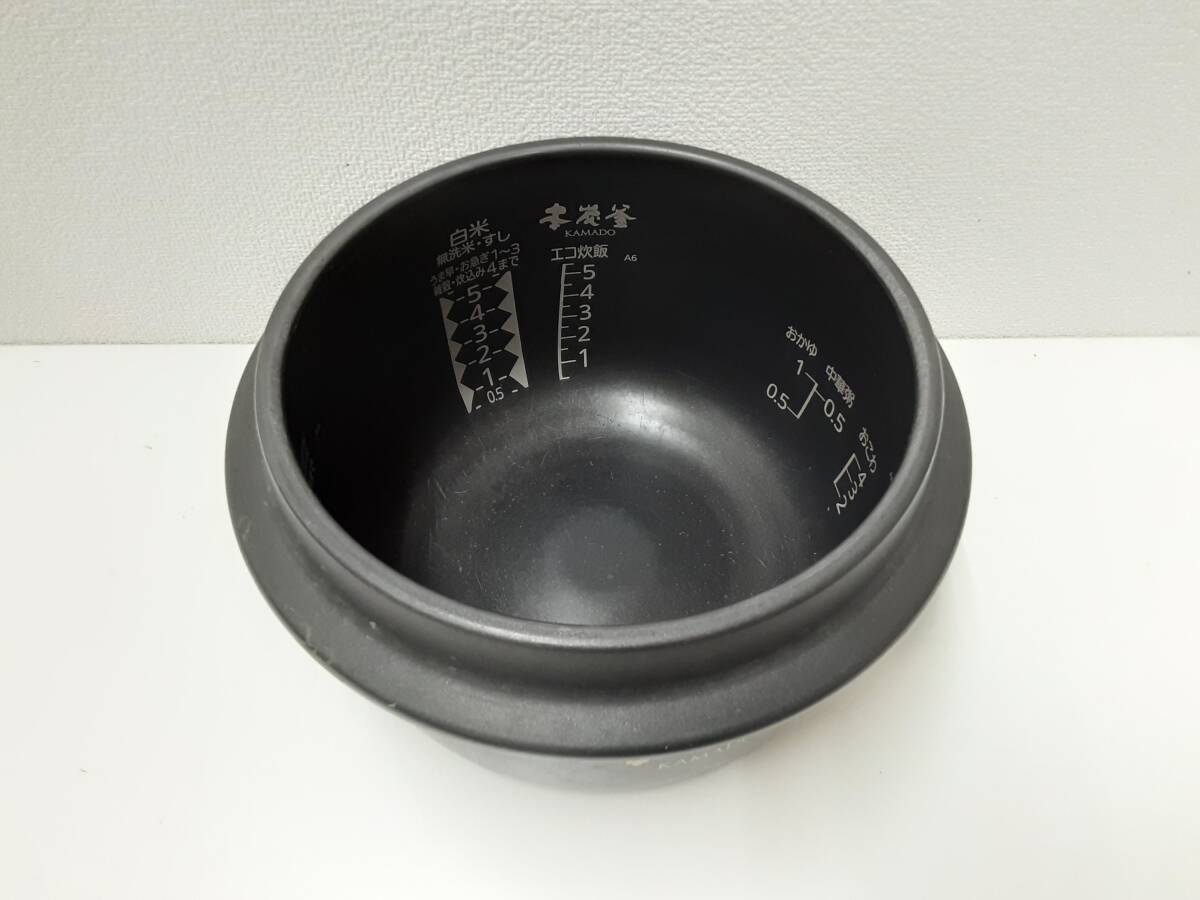 【A154】中古品 MITSUBISHI 三菱 本炭釜 IHジャー炊飯器 RJ-AW106-W 1.0L パールホワイト 2015年製 動作確認済の画像7