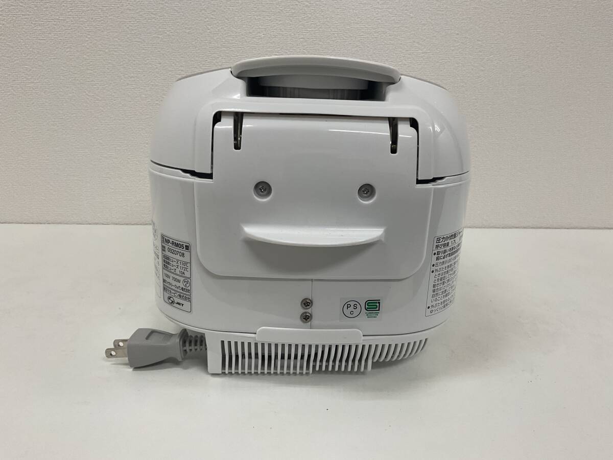 【A163】中古品 ZOJIRUSHI 象印 圧力IH炊飯ジャー NP-RM05 ホワイト 0.54L 2022年製 動作確認済の画像9