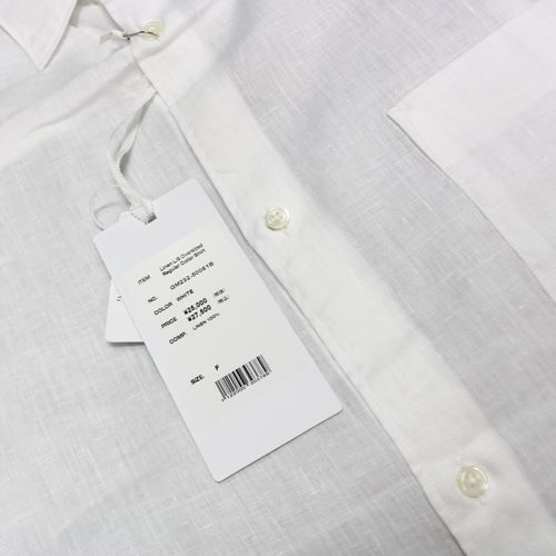 Graphpaper グラフペーパー 23SS Linen L/S Oversized Regular Collar Shirt シャツ F ホワイトの画像5