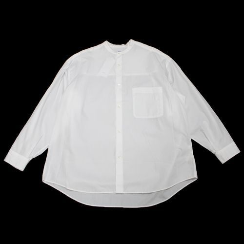 Graphpaper グラフペーパー 22AW Broad L/S Oversized Band Collar Shirt シャツ F ホワイト_画像2