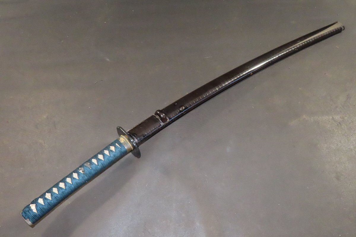 v^ special preservation expert evidence sword .. cut attaching . wistaria .... white scabbard Muromachi 91.5× sword blade 64.4×.1.4× origin width 2.5× origin -ply 0.5x. -ply 0.4cm 1.26kg^v
