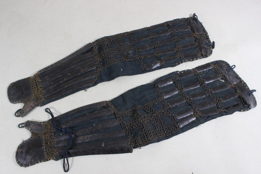 ^v.. hand Edo iron, black lacquer 66×16cm 830g armour / armour / armor ^v