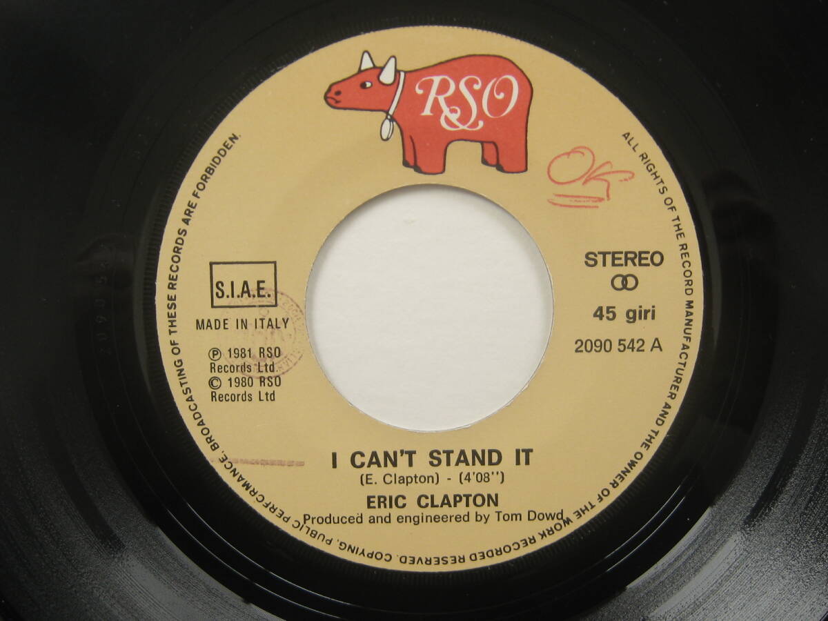 [即決][7インチ][イタリア盤]■Eric Clapton I Can't Stand It / Black Rose■エリック・クラプトン■Another Ticket■アナザー・チケット_画像3