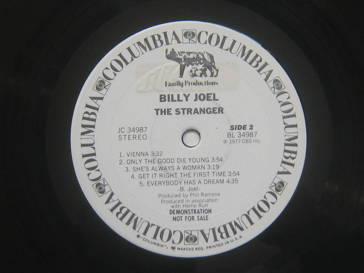 [即決][白ラベル][米プロモ盤]■Billy Joel/The Stranger■ビリー・ジョエル/ストレンジャー■[US WHITE LABEL PROMO][MASTERDISK RL刻印]の画像8