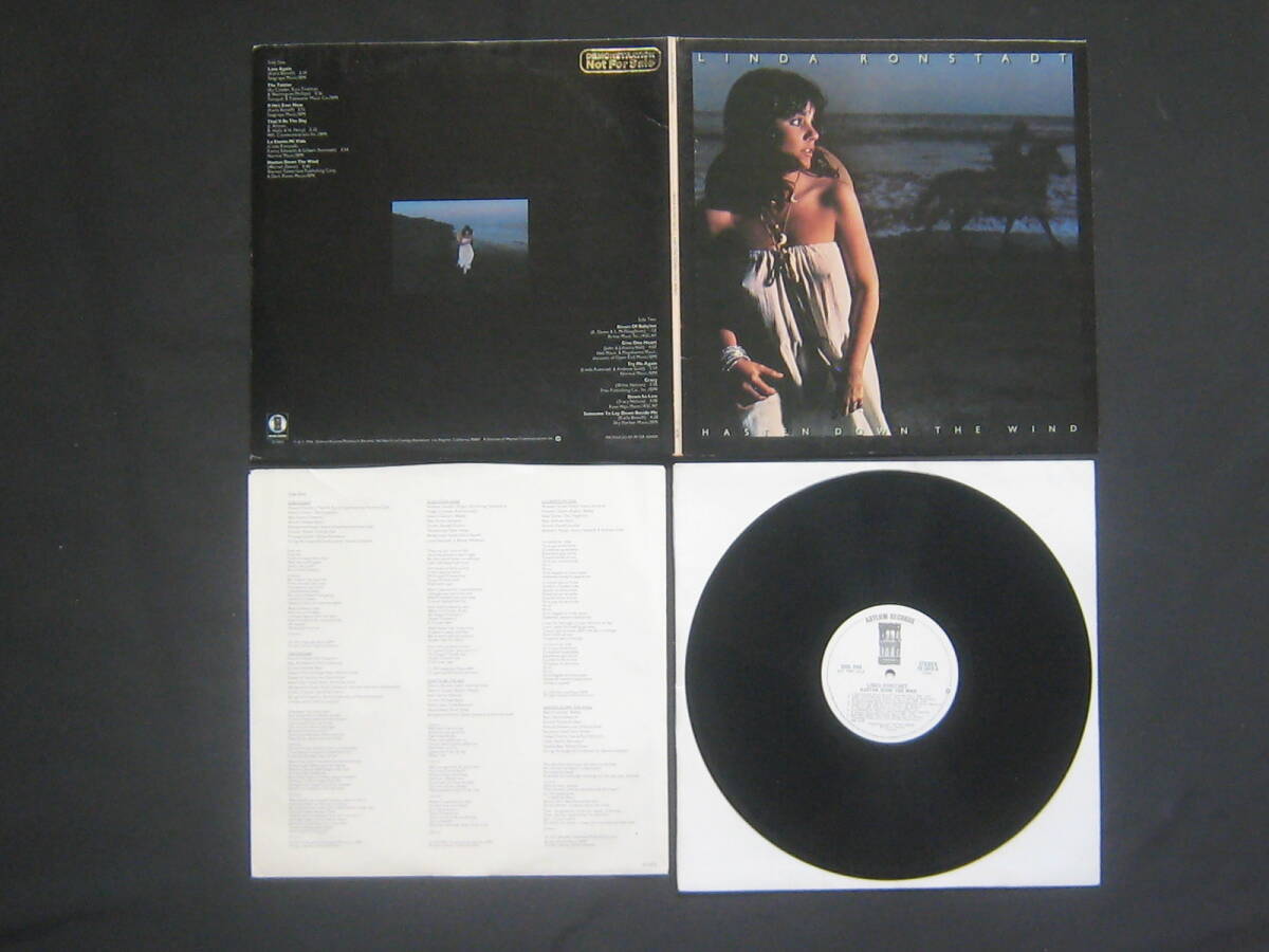 [即決][白ラベル][米プロモ盤]■Linda Ronstadt - Hasten Down The Wind (7E-1072)■リンダ・ロンシュタット/風にさらわれた恋■[US PROMO]の画像1