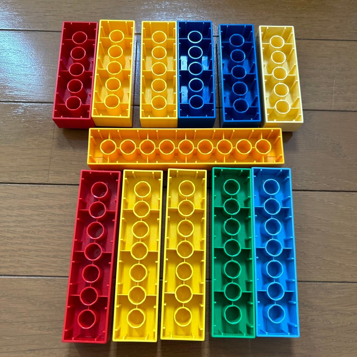 LEGOデュプロ　ロングブロック　2×10→1個　2×8→5個　2×6→6個