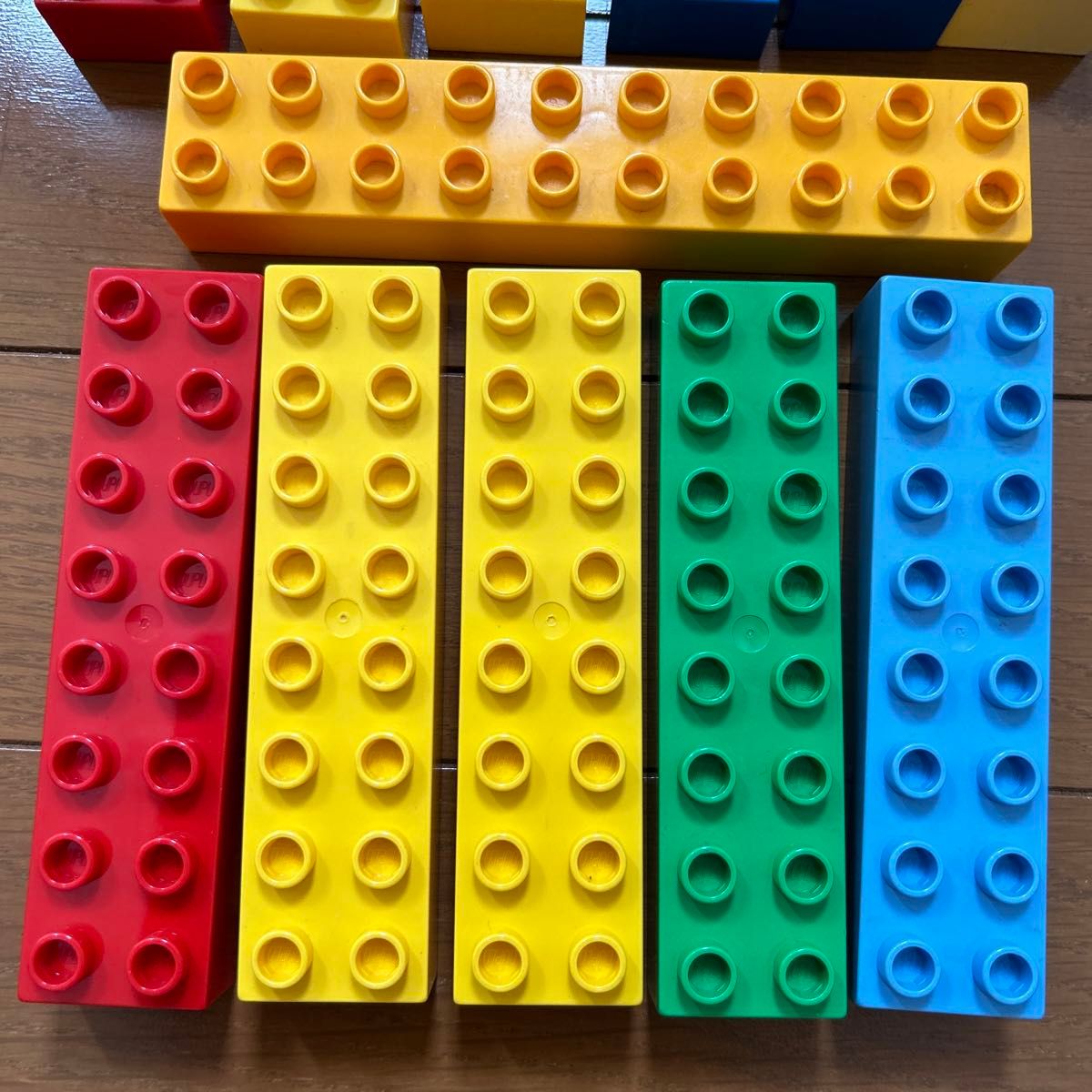 LEGOデュプロ　ロングブロック　2×10→1個　2×8→5個　2×6→6個