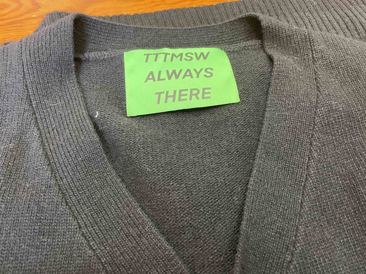 【TTT MSW/ティーモダンストリートウェア】2022AW Standard Knit Cardigan sizeL BLACK スタンダード ニット カーディガン ブラックの画像8