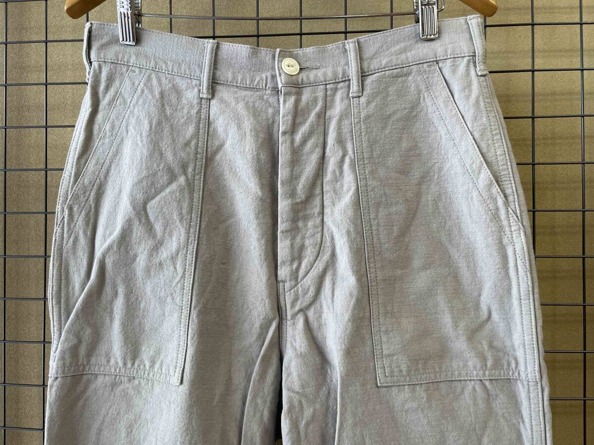 【HATSKI/ハツキ】HTK-19004 Baker Pants Cotton×Linen MADE IN JAPAN ベイカーパンツ コットン×リネン ワイド トラウザー ワークの画像2