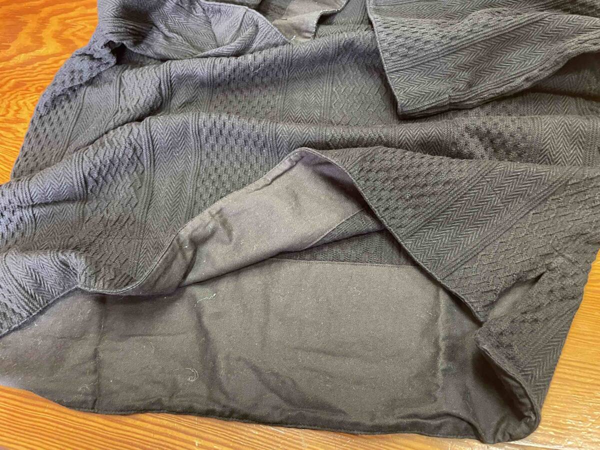 【WEWILL/ウィーウィル】Oversized Shirt Set Up size1 BLACK オーバーサイズ ジャガード カフタンシャツ ブラック セットアップ 日本製の画像9