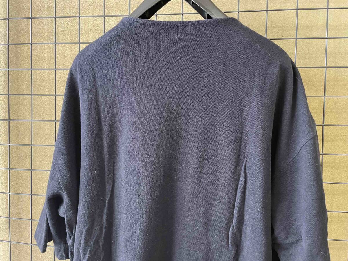 【AURALEE/オーラリー】HIGH GAUGE PIQUE DOUBLE CLOTH HENLEY NECK TEE size3 MADE IN JAPAN ダブルクロス ヘンリーネック Tシャツ の画像4