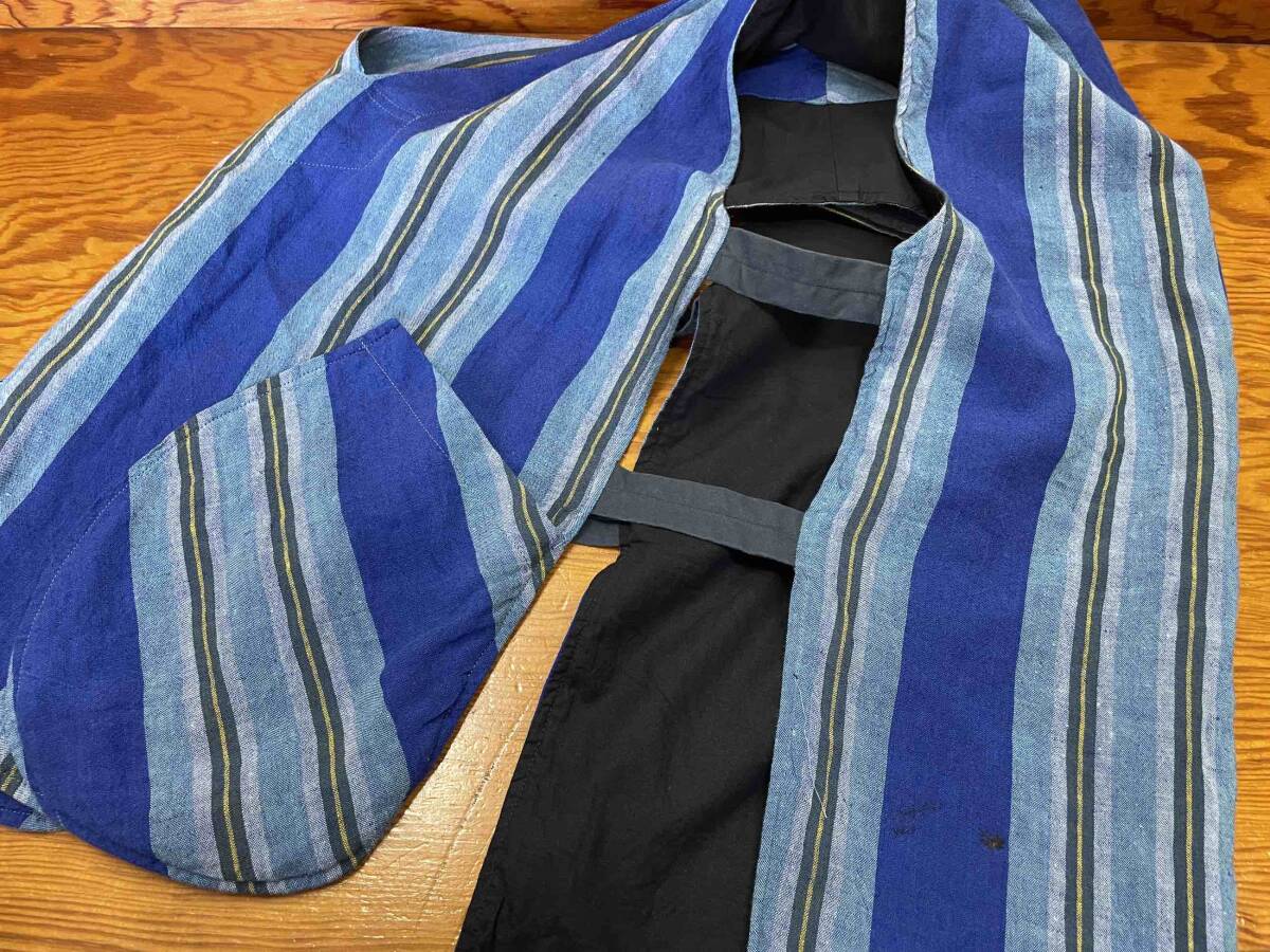MADE IN ENGLAND【NICHOLAS DALEY/ニコラスデイリー】SAMPLE Stripe Pullover Linen Vest sizeM ストライプ プルオーバー リネンベスト
