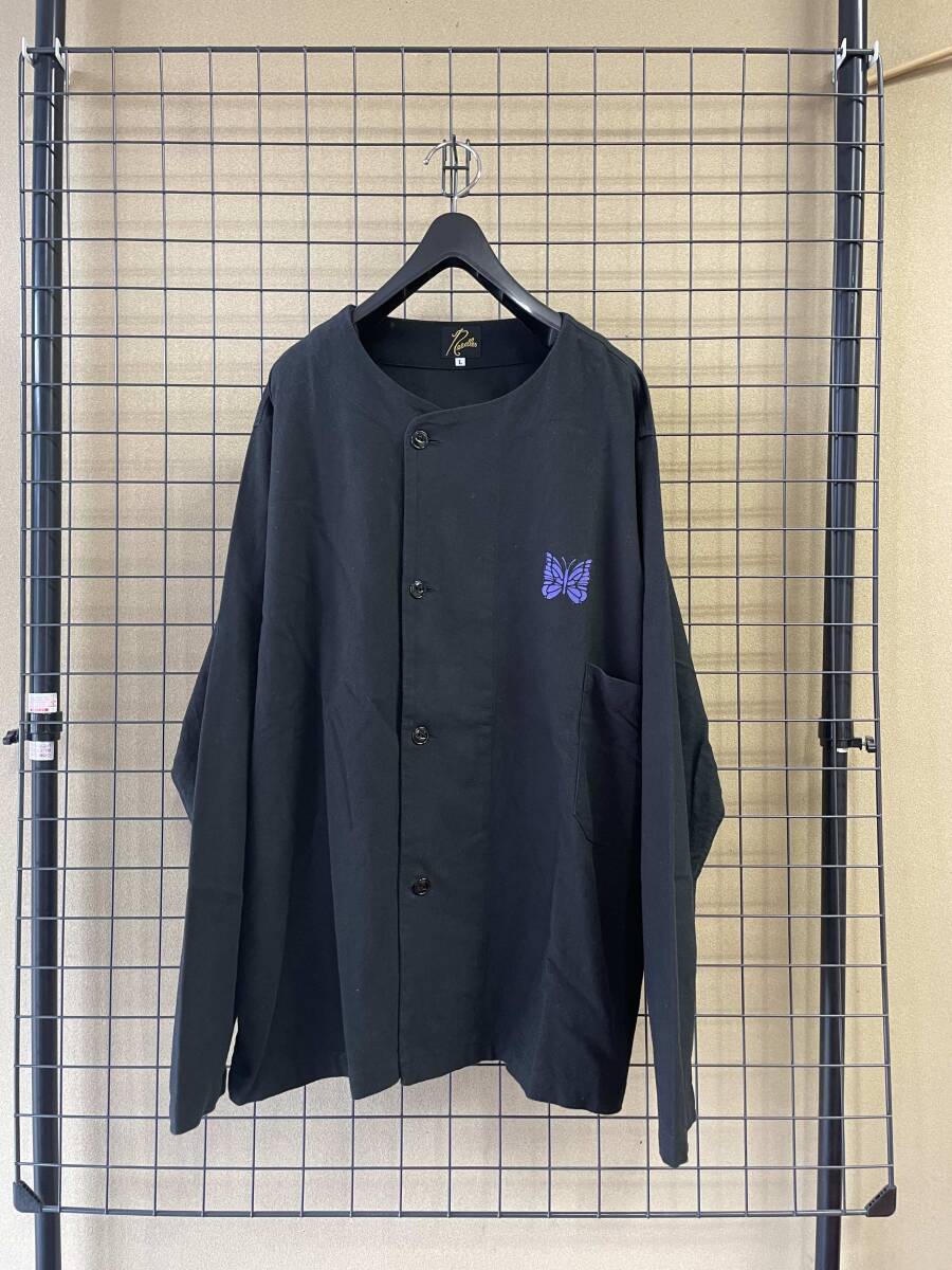 【Needles/ニードルス】Cotton Flannel Pajama Shirt Set Up sizeL BLACK コットンフランネル パジャマシャツ セットアップ ネペンテス_画像1