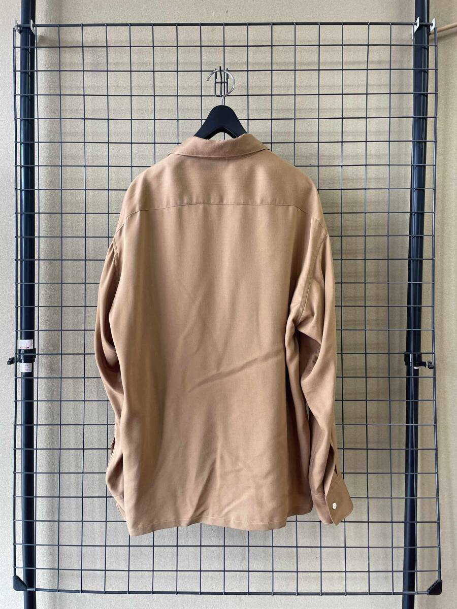 【N.HOOLYWOOD/エヌハリウッド】Open Collar Shirt CAMEL size36 コンパイルライン レーヨン×ポリ オープンカラーシャツ ミスハリ 尾花の画像4