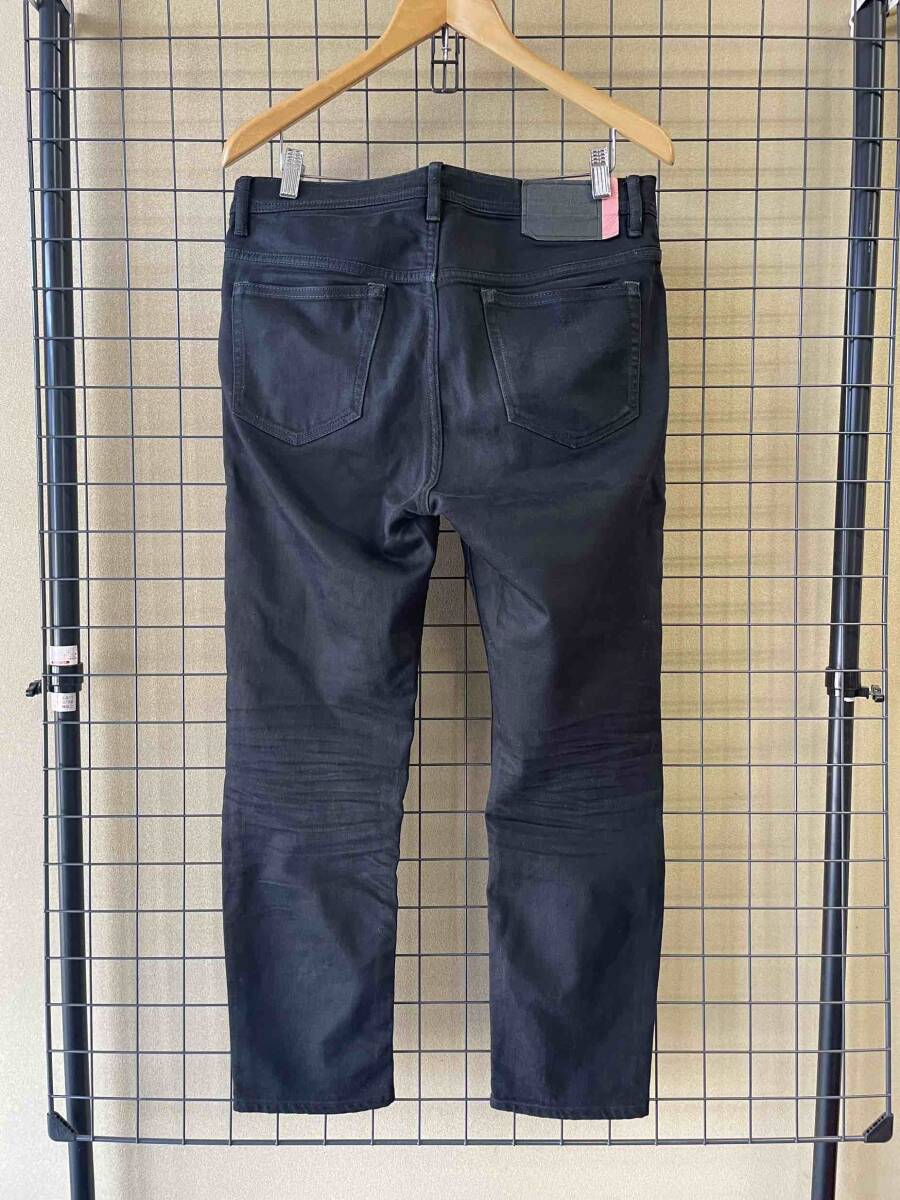 【Acne Studios Bla Konst/アクネ ストゥディオズ ブロ コンスト】River Stay Black 32 32 Denim Jeans ストレッチ素材 ブラックデニムの画像3