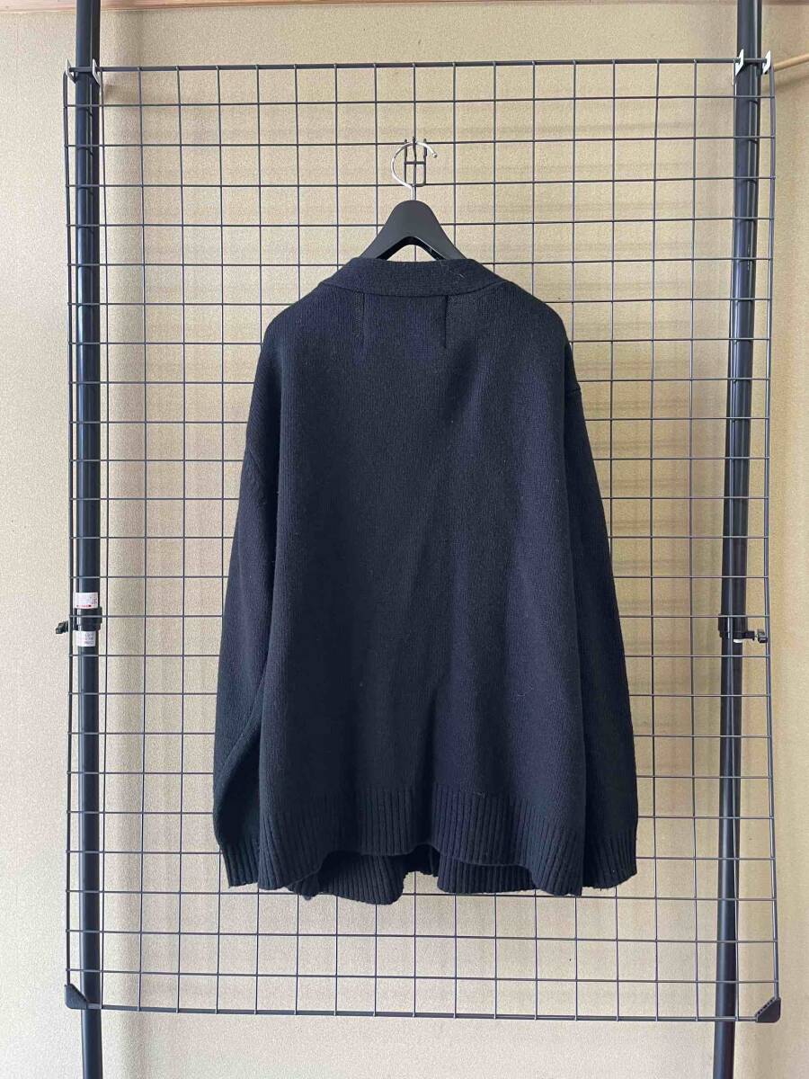 【TTT MSW/ティーモダンストリートウェア】2022AW Standard Knit Cardigan sizeL BLACK スタンダード ニット カーディガン ブラックの画像5