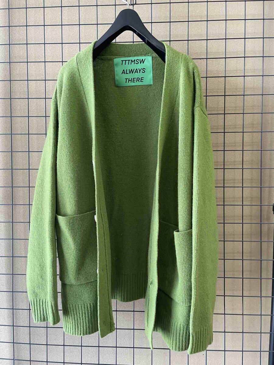 【TTT MSW/ティーモダンストリートウェア】2022AW Standard Knit Cardigan sizeL GREEN スタンダード ニット カーディガン グリーンの画像4