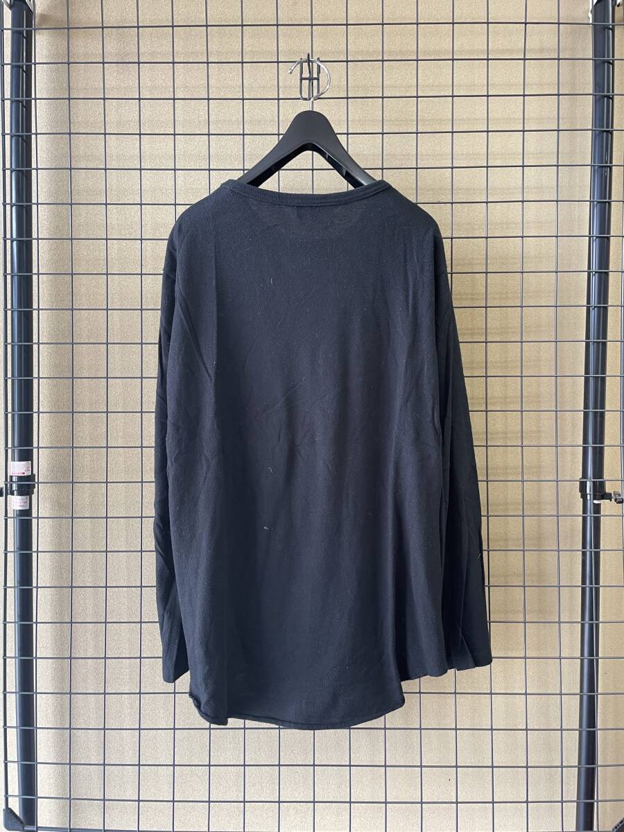 【UNUSED/アンユーズド】Crewneck Long Sleeve T-Shirt size2 BLACK クルーネック ロングスリーブ Tシャツ TEE カットソー ブラックの画像3