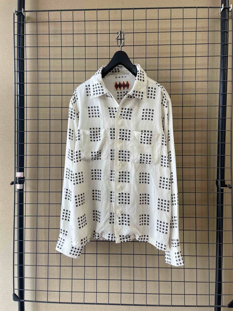 【Weirdo/ウィアード】Open Collar Long Sleeve Shirt sizeS MADE IN JAPAN レクセル オープンカラー ロングスリーブ シャツ