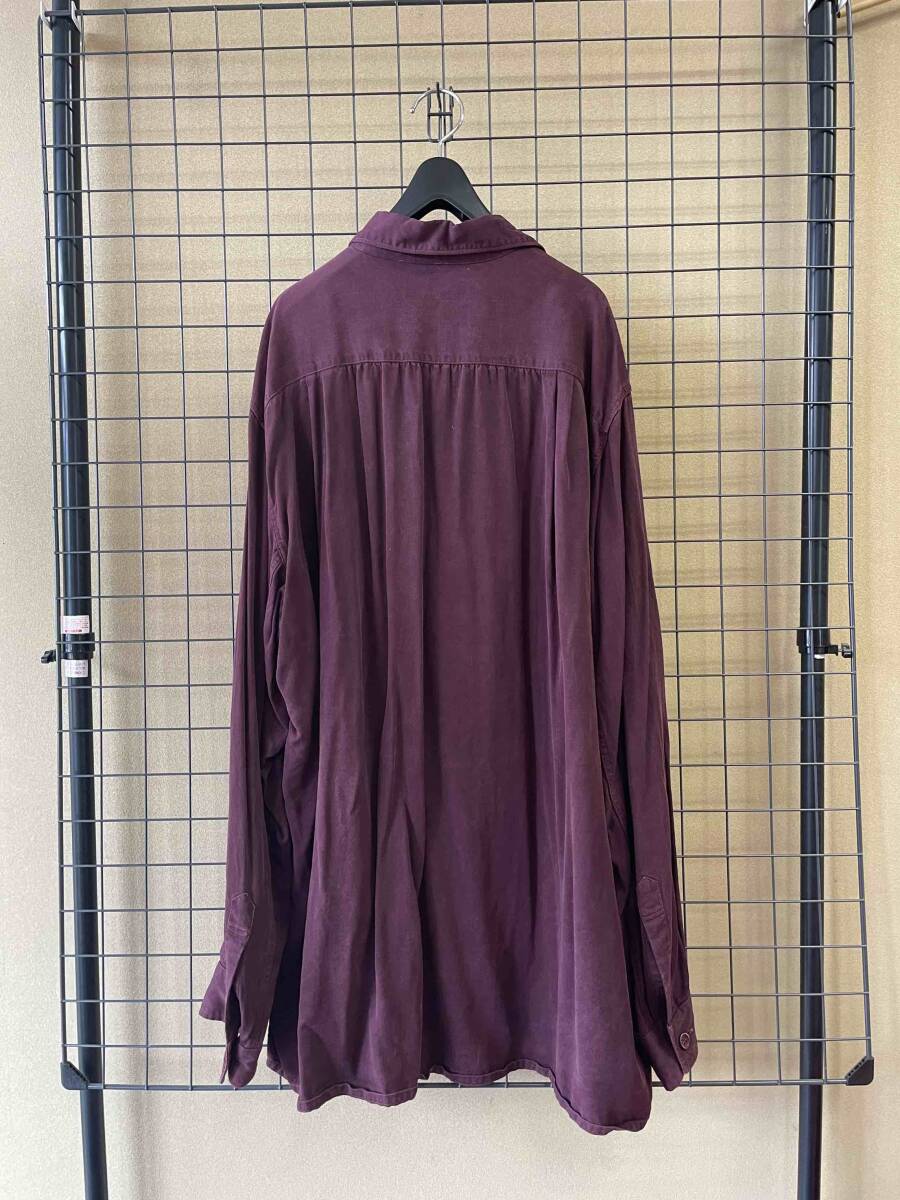 【Y’s for men/ワイズフォーメン】YOHJI YAMAMOTO ヨウジヤマモト Oversized Rayon Shirt オーバーサイズ オープンカラー レーヨン シャツ