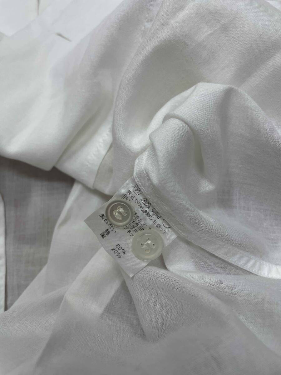 【ISSEY MIYAKE/イッセイミヤケ】Cotton×Linen Open Collar Box Shirt コットン×リネン 綿麻 オープンカラー シャツ HOMME PLISSEの画像5