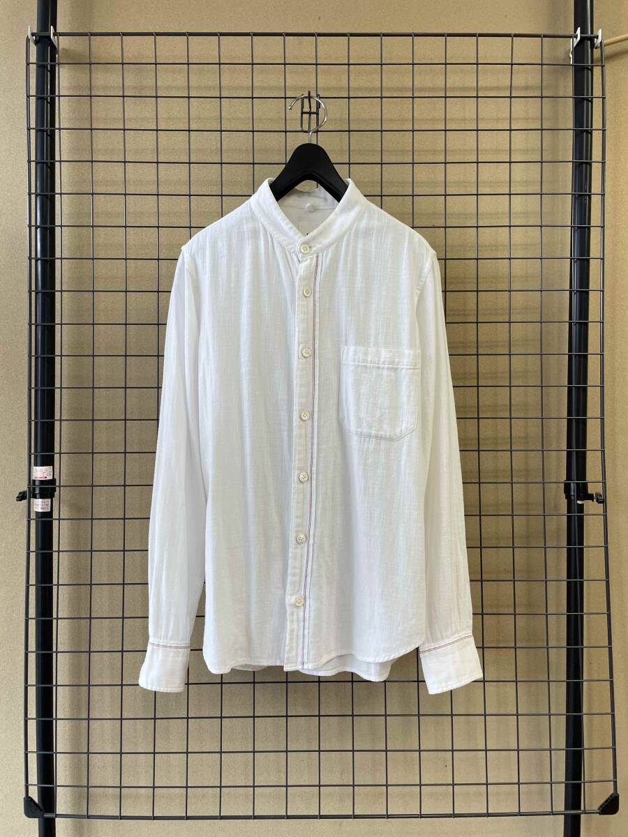 【ts(s)/ティーエスエス】NOT SO HARD WORK Band Collar Cotton Shirt size1 MADE IN JAPAN バンドカラー コットンシャツ ネペンテスの画像1