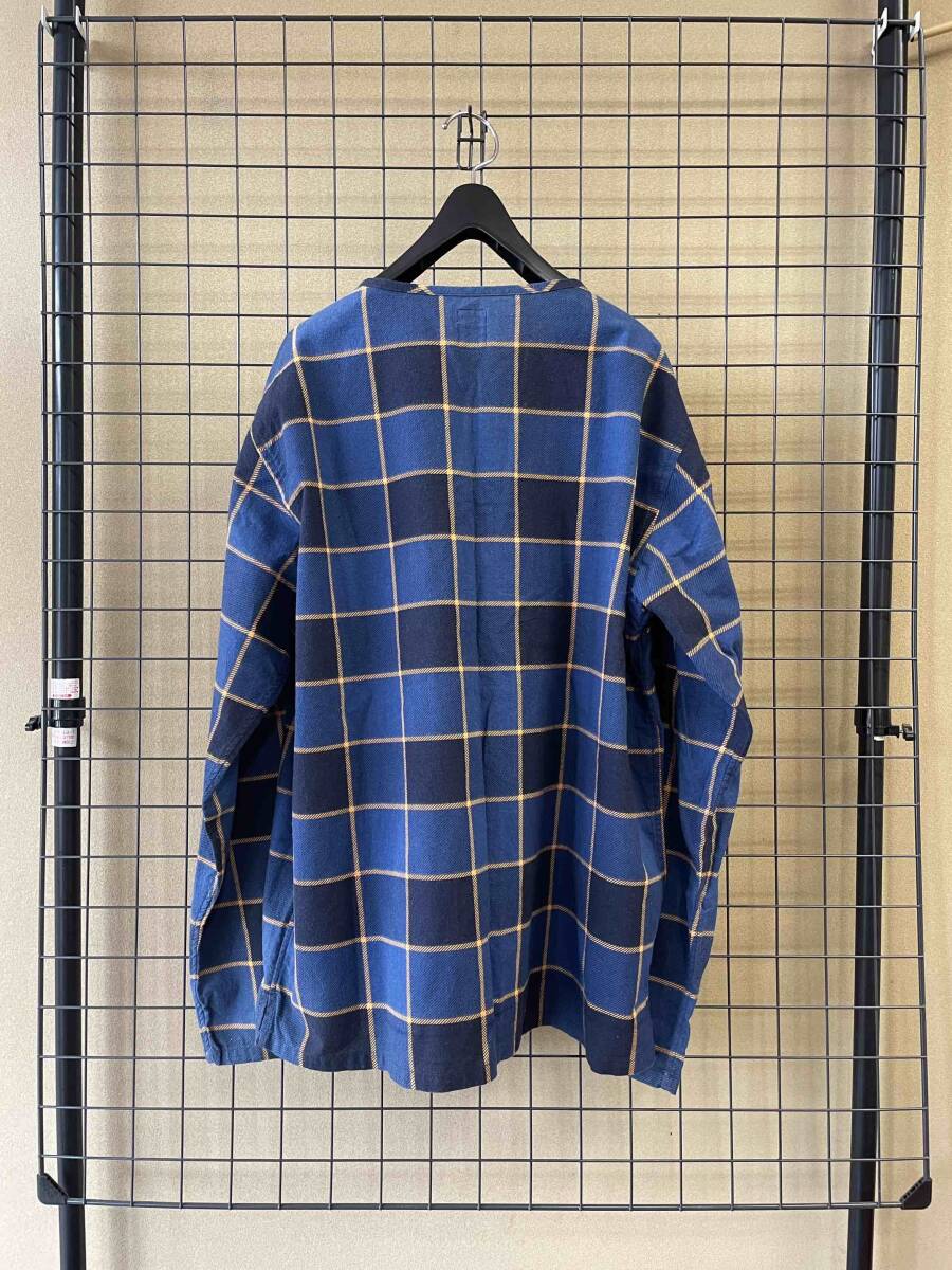 【South2 West8/サウスツーウエストエイト】Henley Neck Shirt Plaid Twill sizeS ヘンリーネック プルオーバー シャツ S2W8 NEPENTHES の画像4